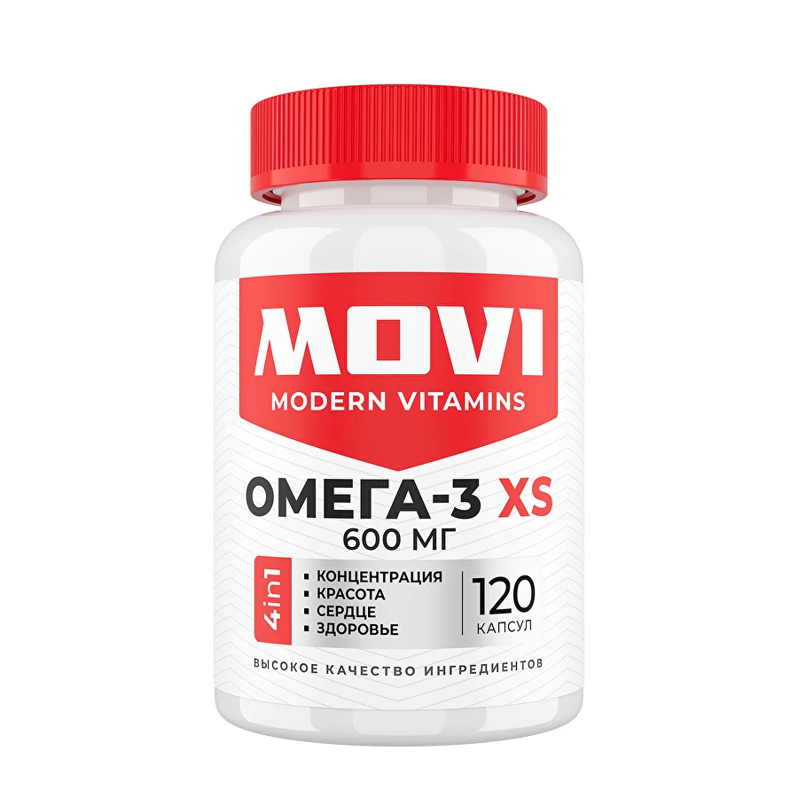 MOVI Omega-3 30%, XS 600 мг, 120 капсул