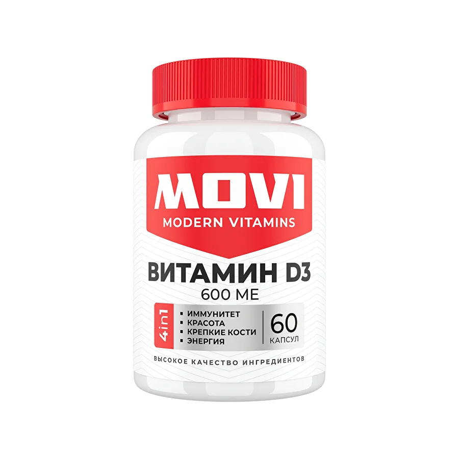 MOVI Витамин D3 600 МЕ, 60 капсул