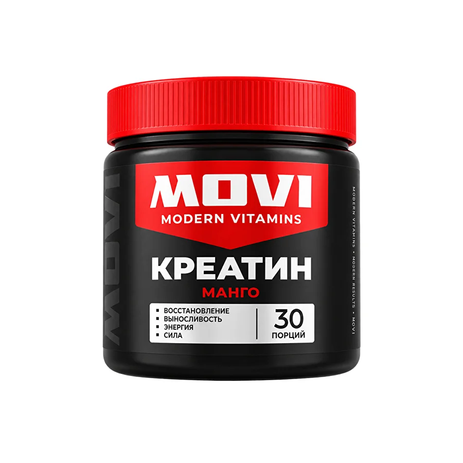 MOVI Креатин моногидрат, Манго, 200 г, 30 порций