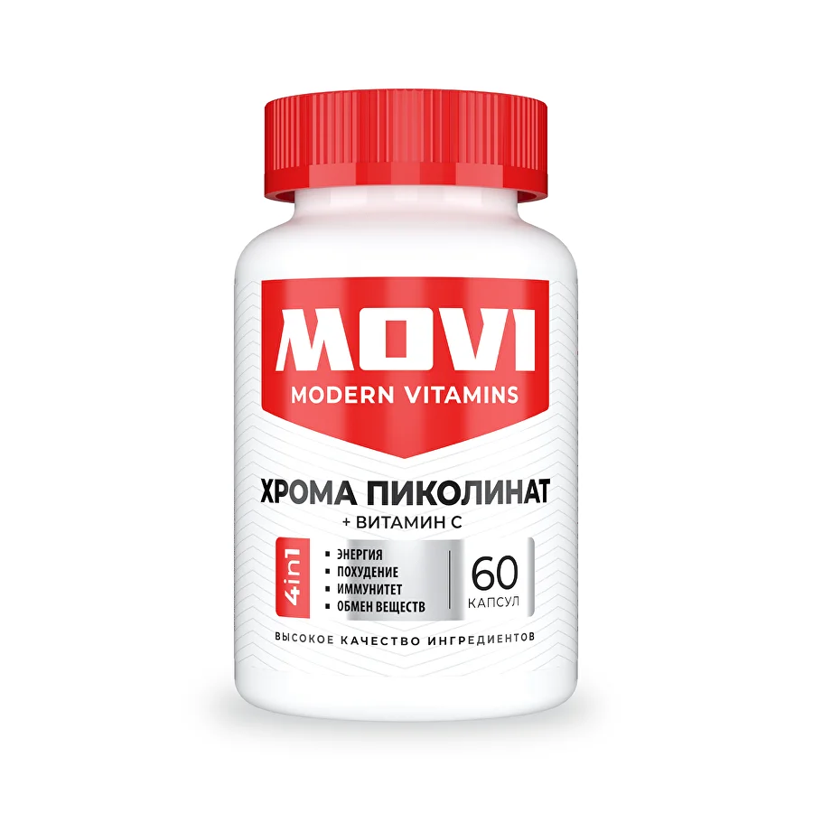 MOVI Хром пиколинат + витамин С, 60 капсул
