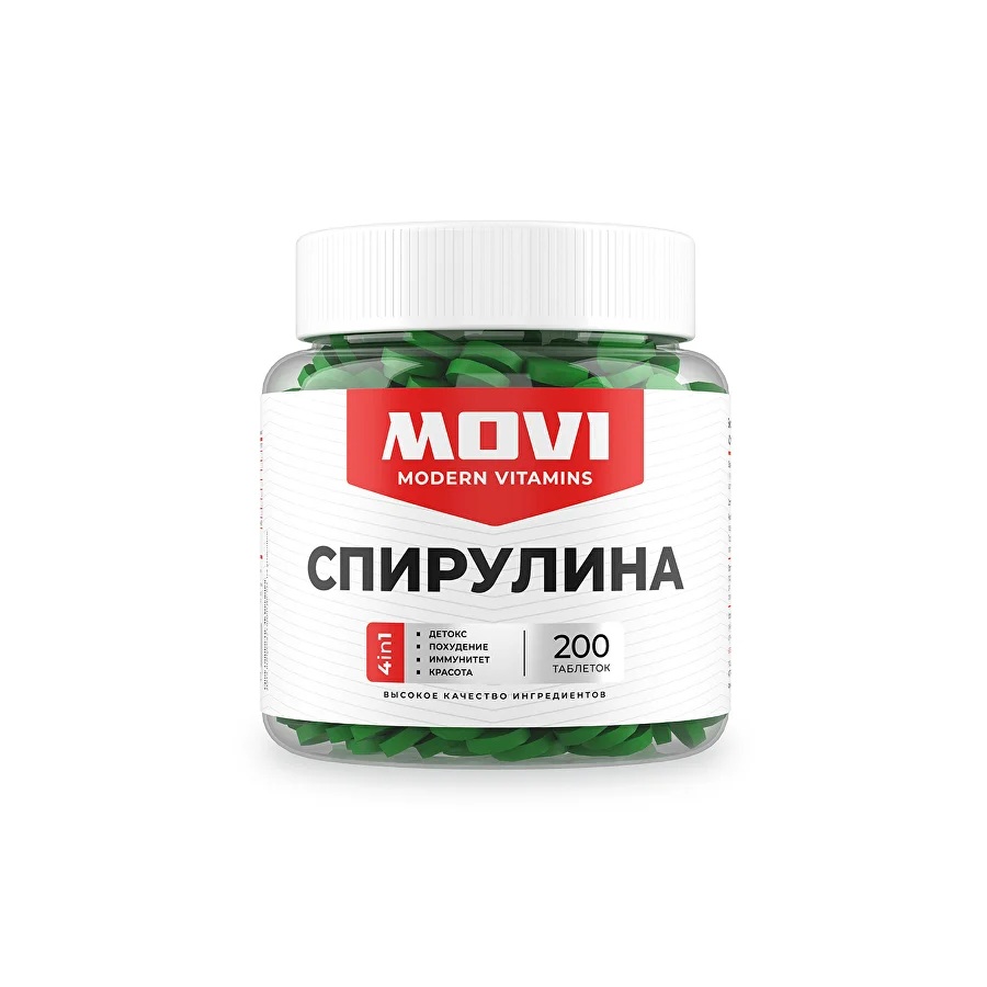 MOVI Спирулина в таблетках, 100 грамм