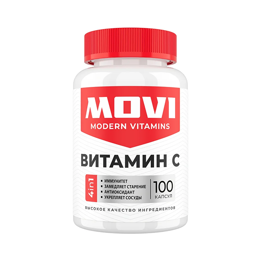 MOVI Витамин С в капсулах, 100 капсул