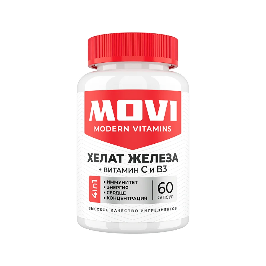 MOVI Железо хелат, 60 капсул
