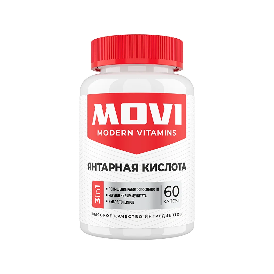 MOVI Янтарная кислота, 60 капсул