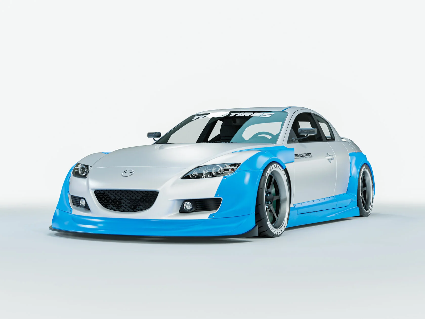 mazda rx8 custom blue