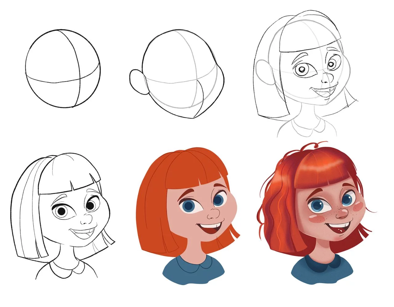 how to draw cartoon people step by step for beginners