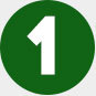 Зеленый круг с цифрой 1 посередине 