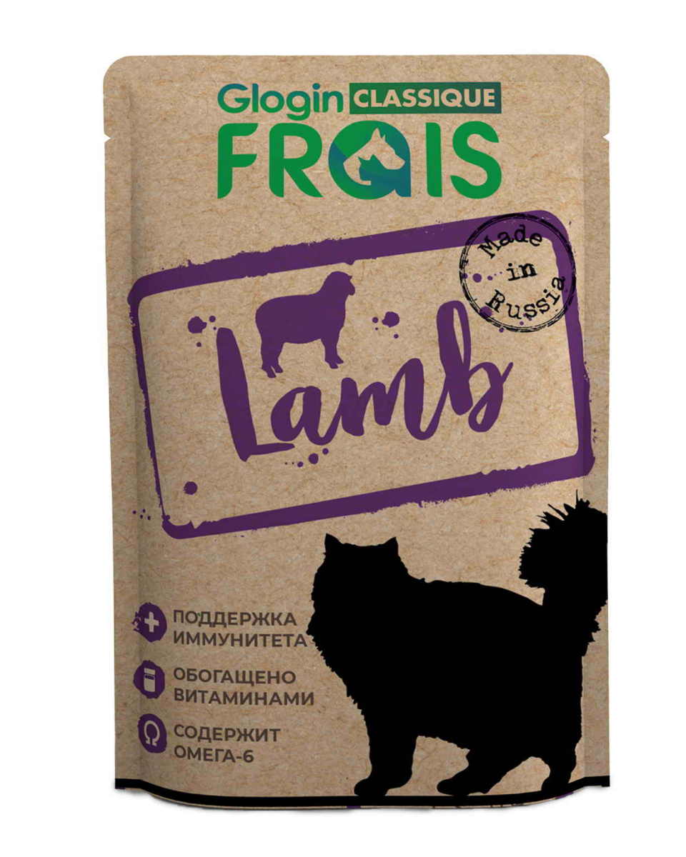 Полнорационный консервированный корм Frais Classique Lamb для взрослых кошек всех пород с ягнёнком в нежном соусе