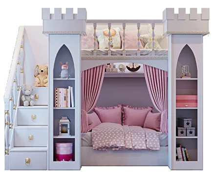 Кровать-замок для девочки: мечта каждой принцессы