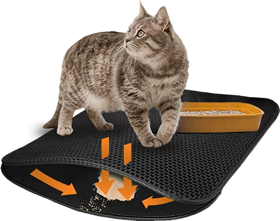 Лапочист – двухслойный коврик для кошачьего туалета – коврик для лотка кошки
