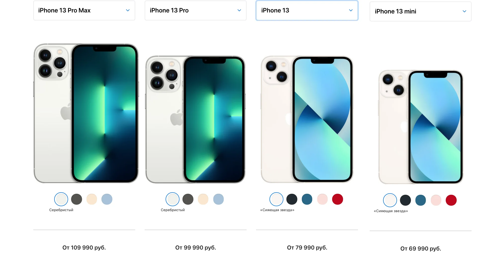 iPhone 13: сколько стоит в США, когда старт продаж, как подешевели  предыдущие модели