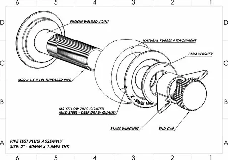 Sample of a general assembly drawing