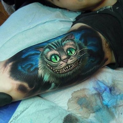 Лучшие татуировки Чеширского кота 2021 [большая подборка]