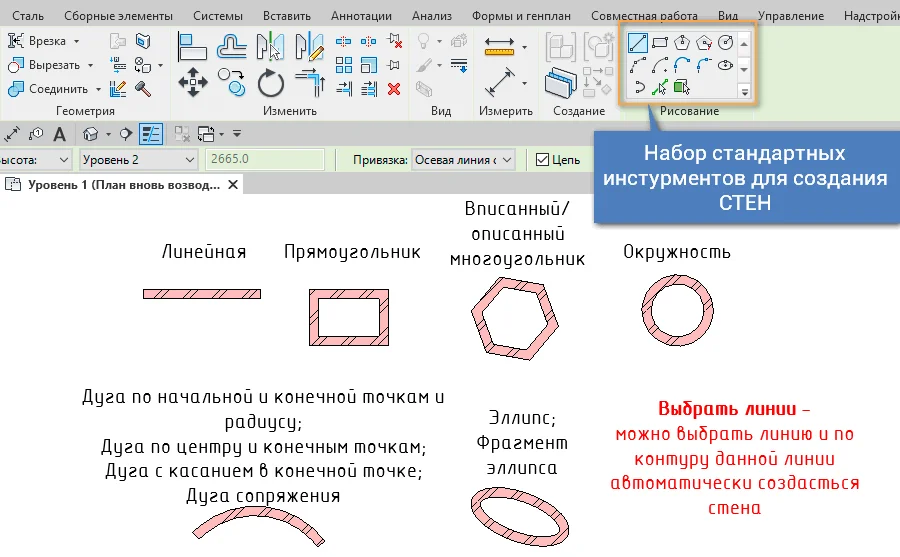 Как вырезать кусок стены в ревит