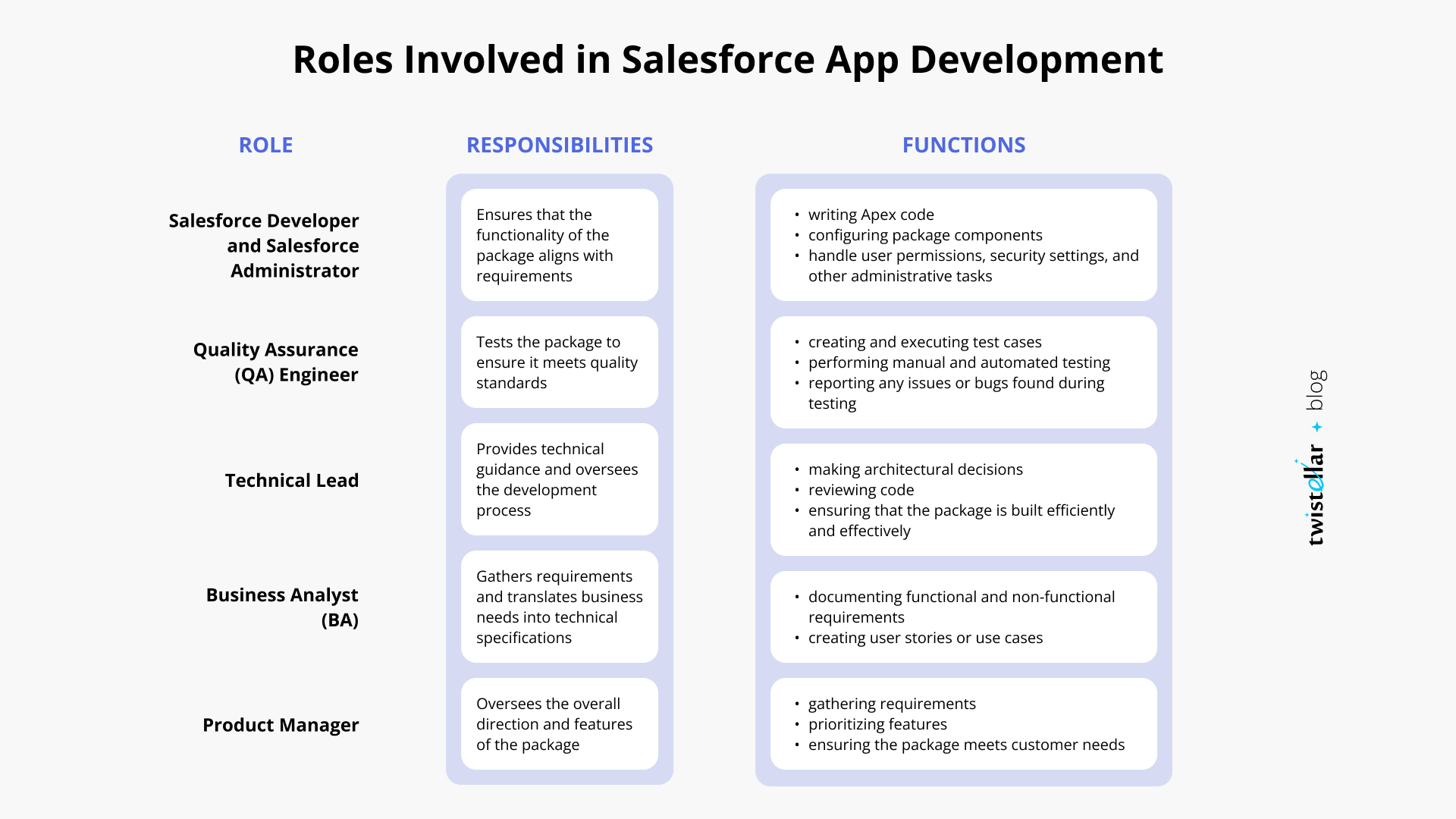 Roles Involved in Salesforce App Development