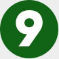 Зеленый круг с цифрой 9 посередине 