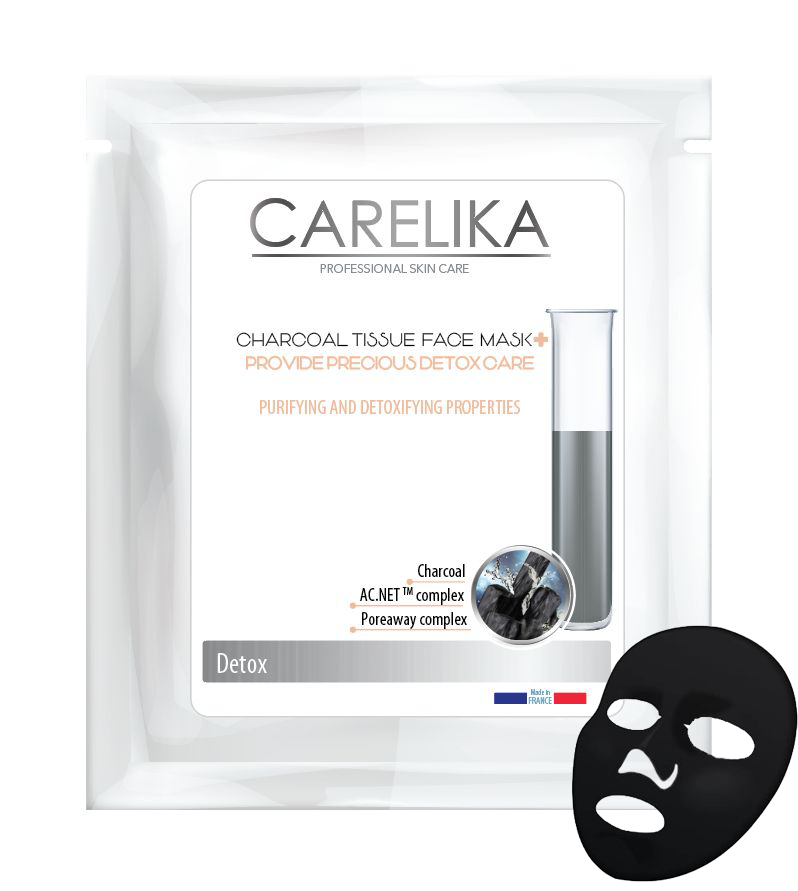 CARELIKA Charcoal tissue face mask, 23ml