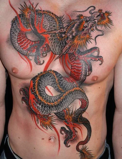 Эскиз дракона для тату для мужчины - самые лучшие идеи
