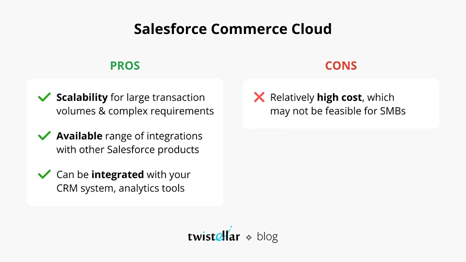 Salesforce Commerce Cloud Platform, Pros &amp; Cons​