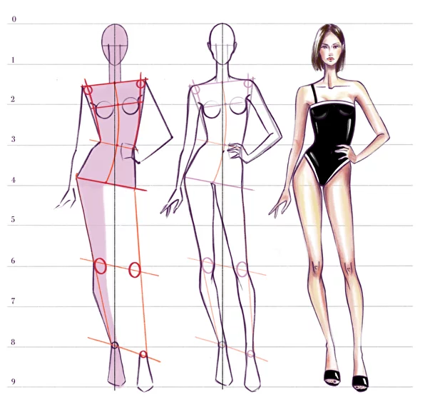 how to draw fashion illustration faces